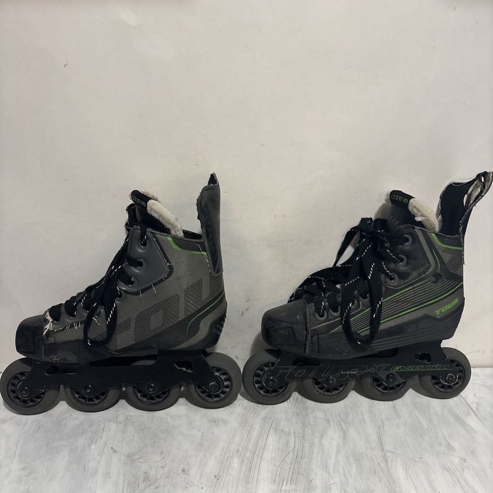 TOUR INLINE ROLLER HOCKEY SKATES TOUR SKATE EVICTION XT SZ 4 Youth HAS WEAR